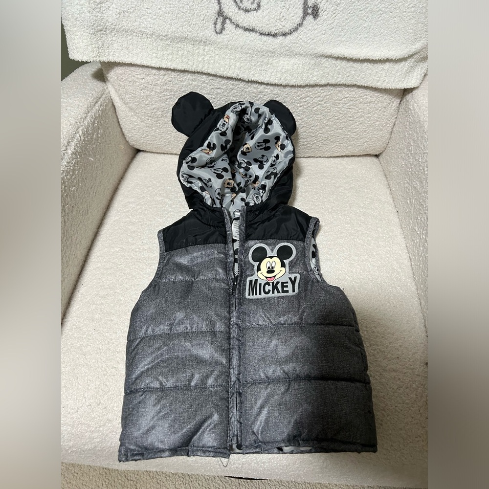 Mickey Mouse Puffer Vest with Ears